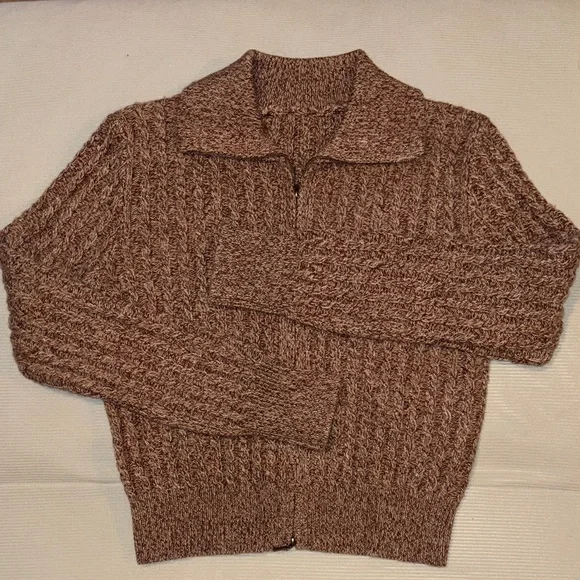 Wool Blend Cable Knit Sweater-S - Picture 7 of 14
